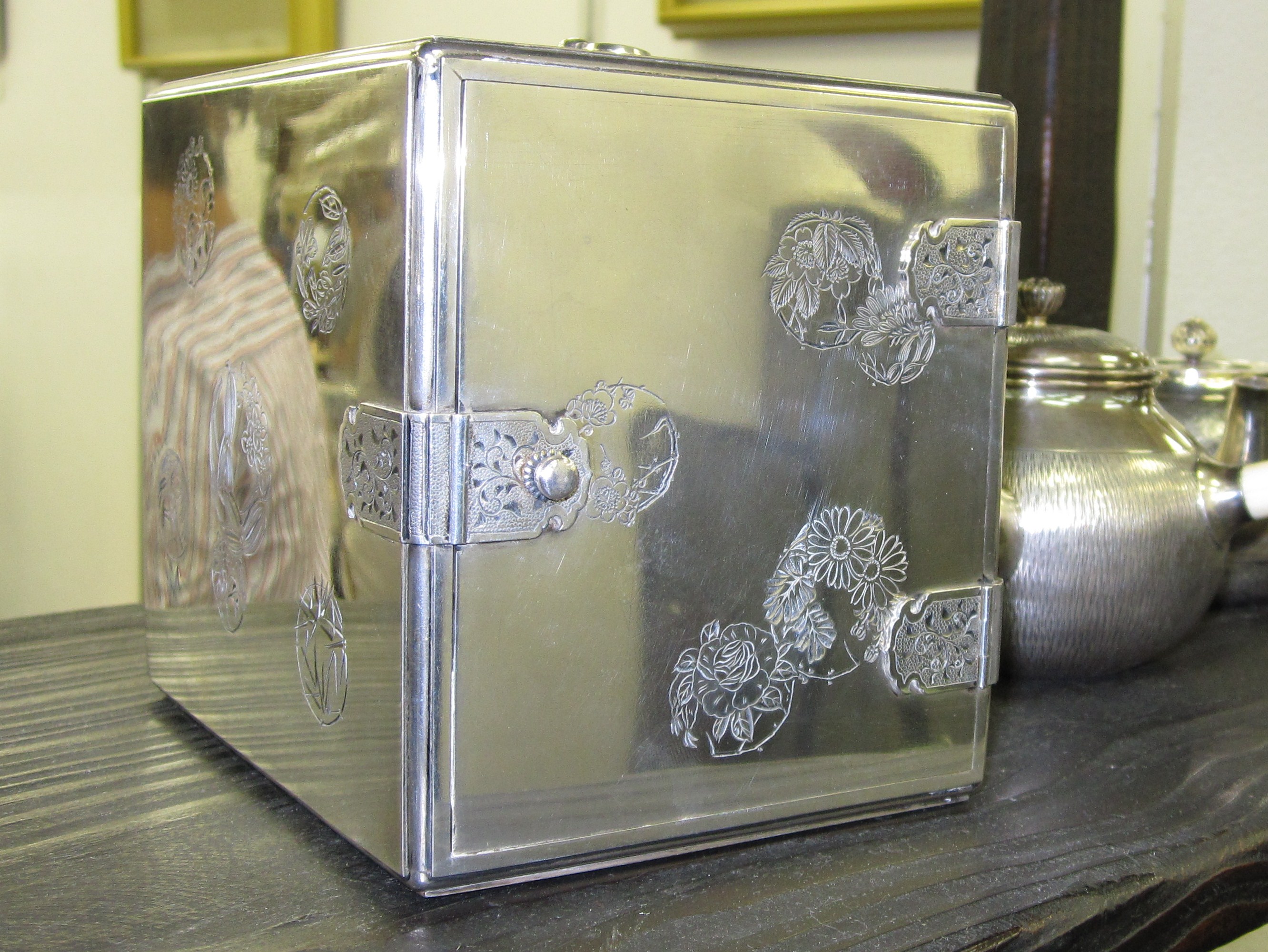 antique silver jewelry box