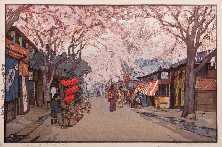 Hiroshi Yoshida Avenue of Cherry Trees