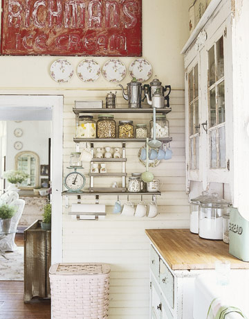 Kitchen-shelves-canisters from country living
