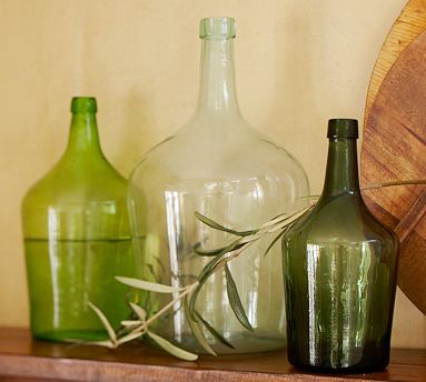 pottery barn giant glass bottles
