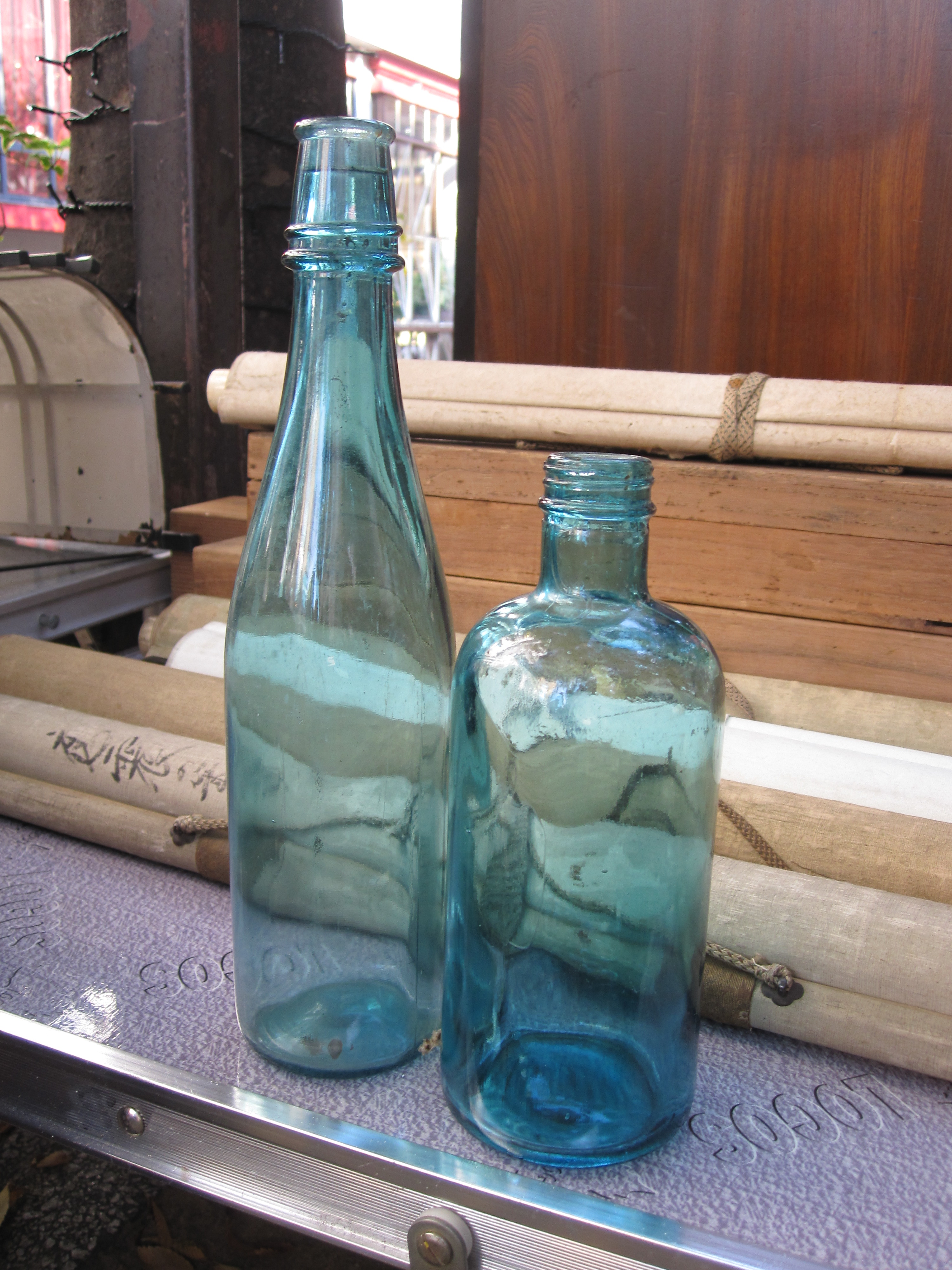 vintage glass bottle azabu juban shrine sale