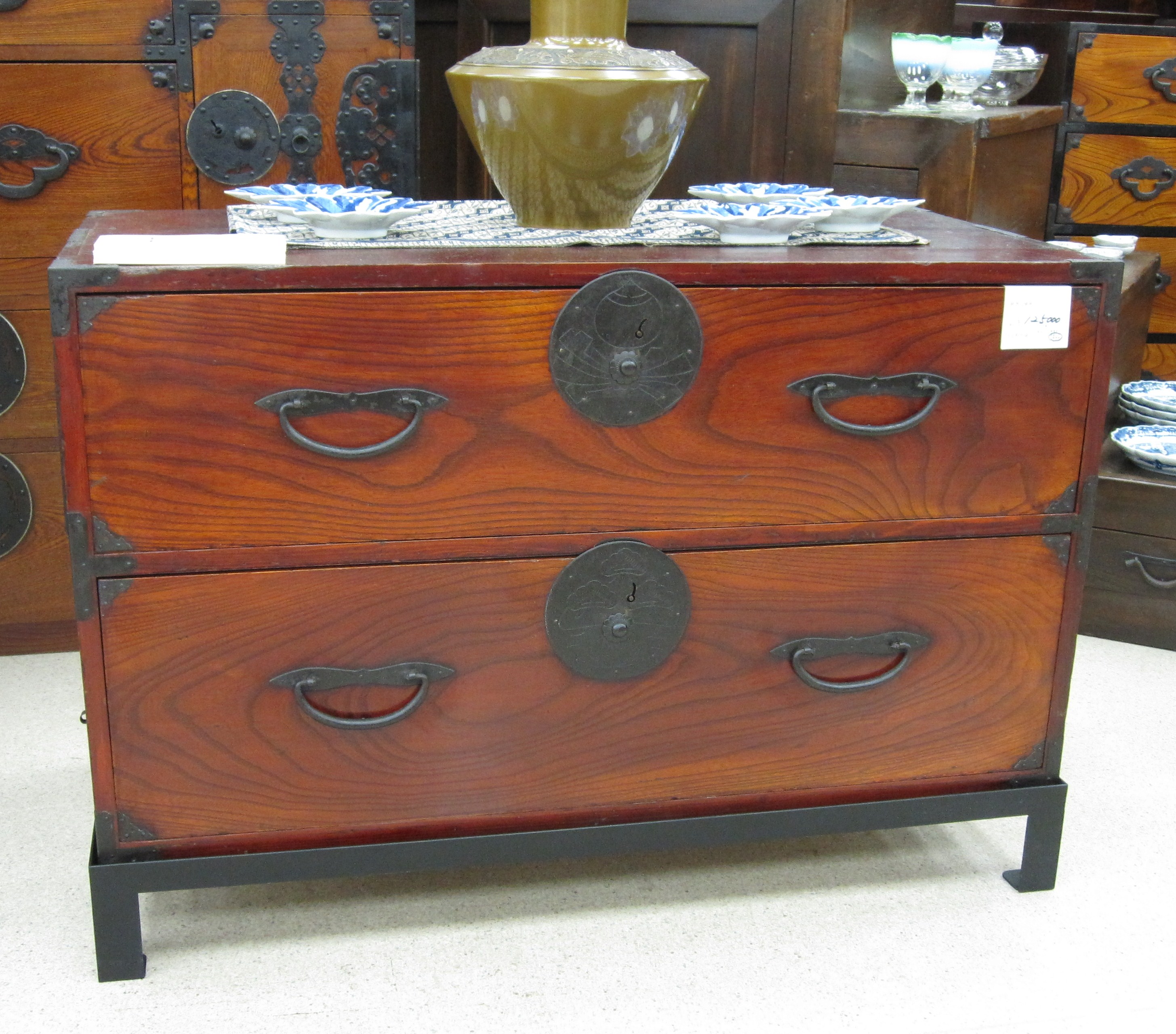 small tansu on stands