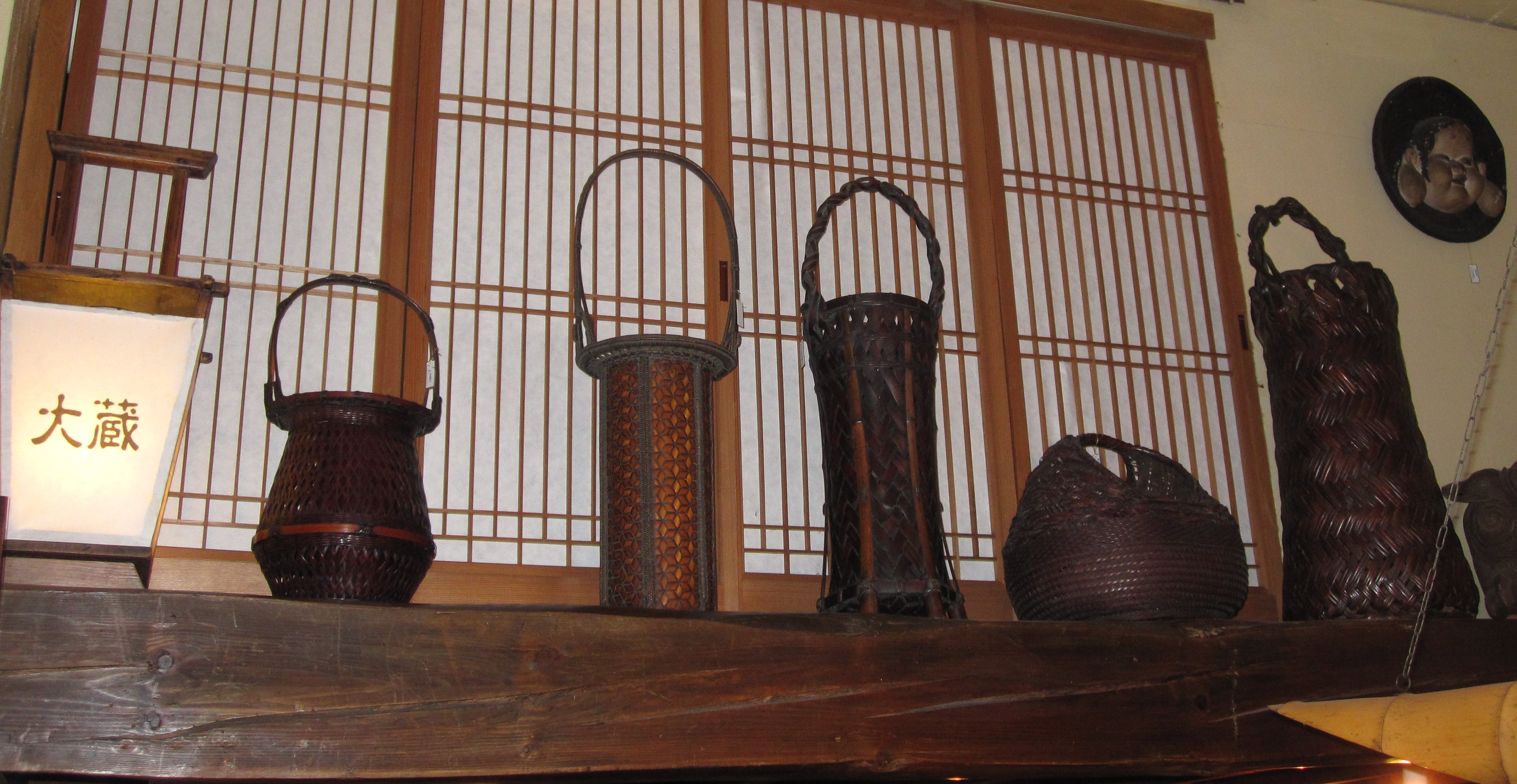 Ikebana baskets at Okura