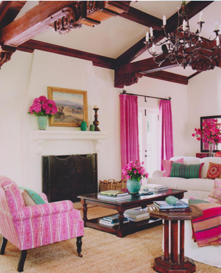 Schuyler Samperton pink living room