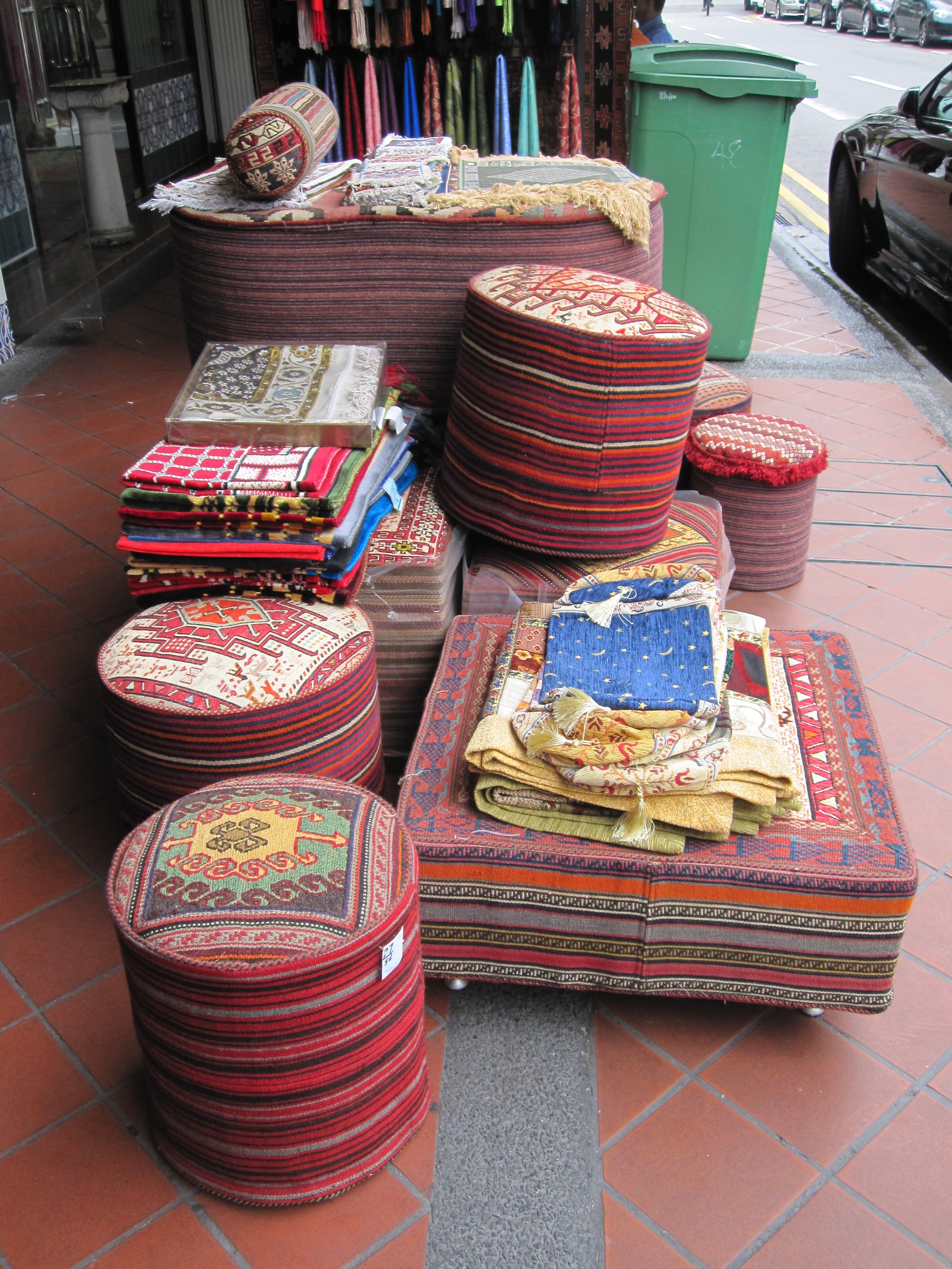 Kilim stools on Arab Street