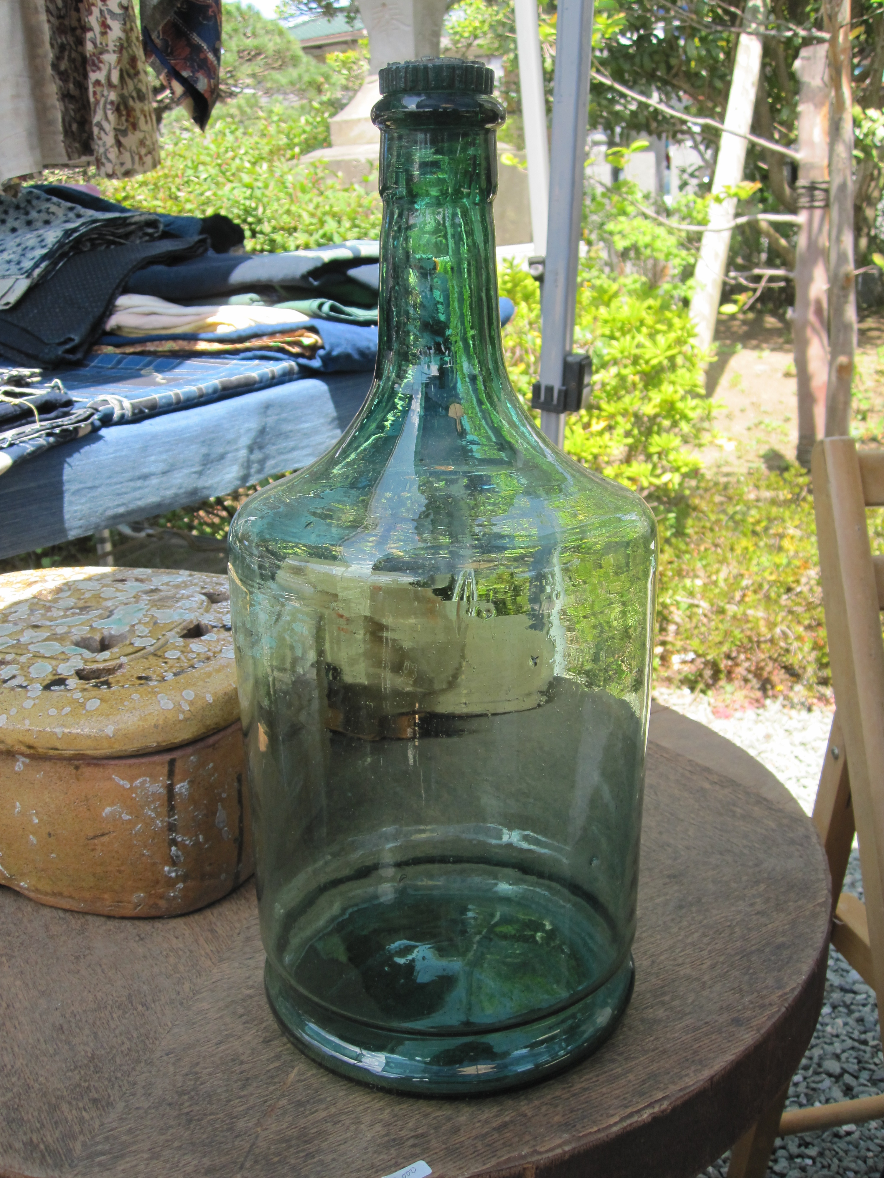 tall glass bottle from Kawagoe