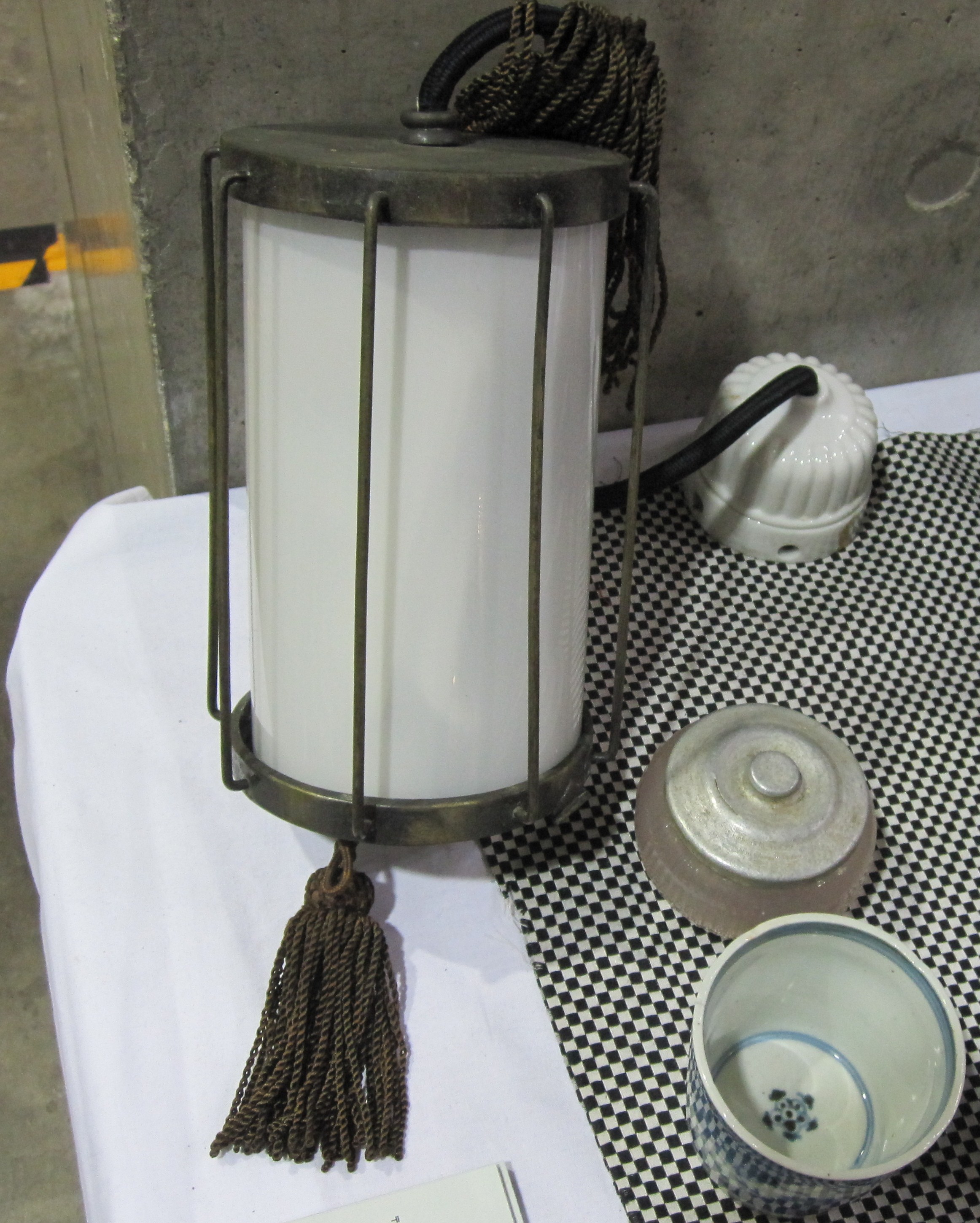 long vintage glass lamp Jamboree