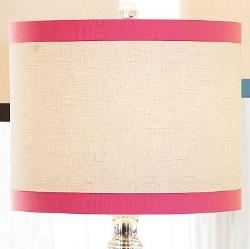 pink ribbon trimmed lampshade catalog