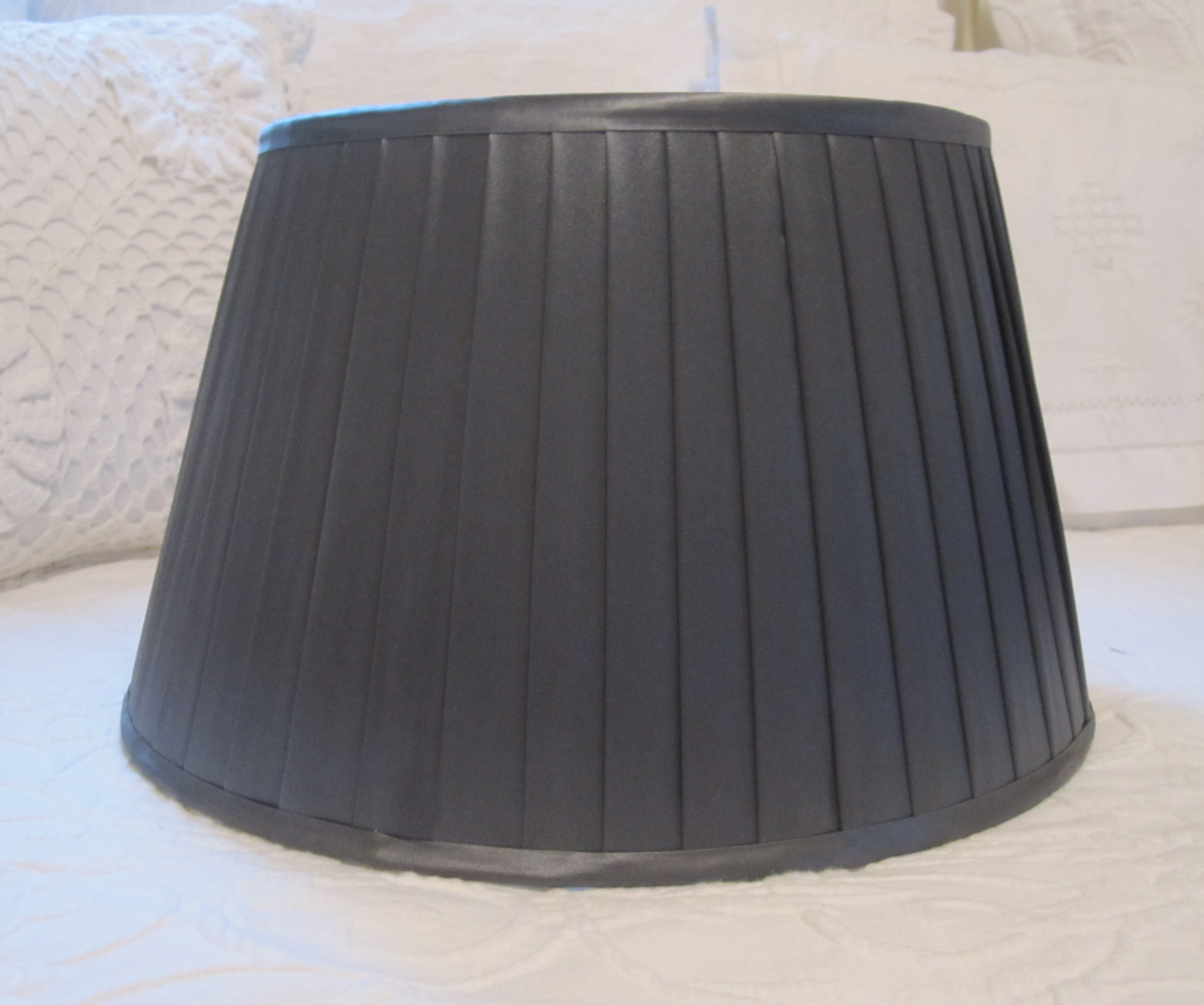 dark grey pleated lampshade from Laura Ashley
