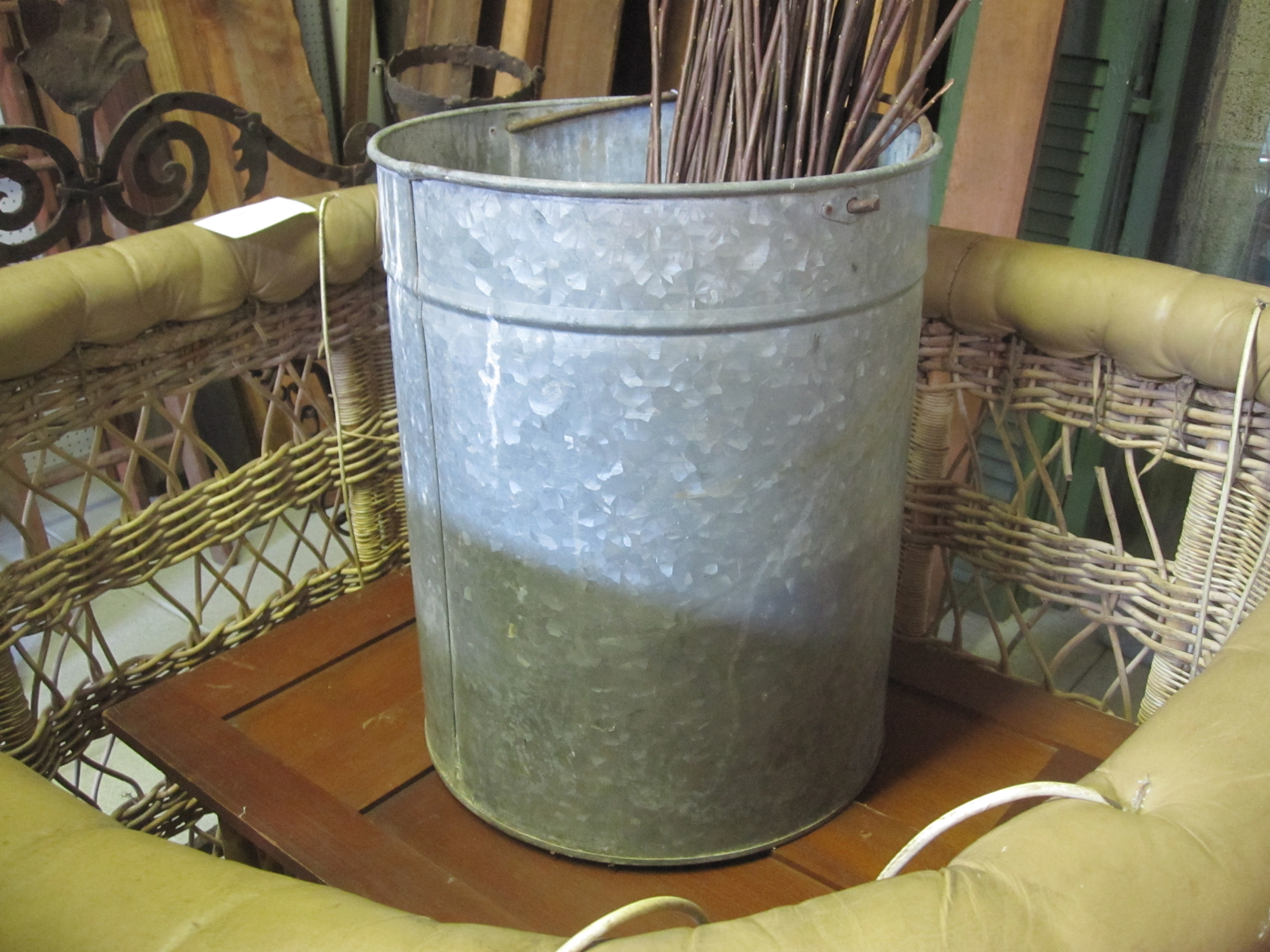 galvanized metal bucket