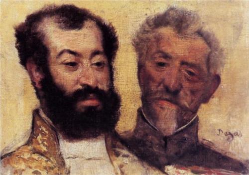 General Mellinet and Chief Rabbi Astruc Degas 1871