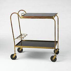 Jean Royere bar cart 1940s via architonic pc Brain Franczyk
