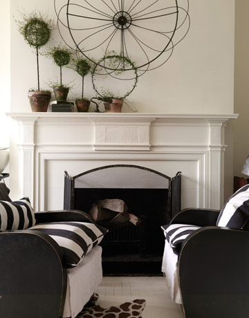 O'Neill HB wire parasol over fireplace