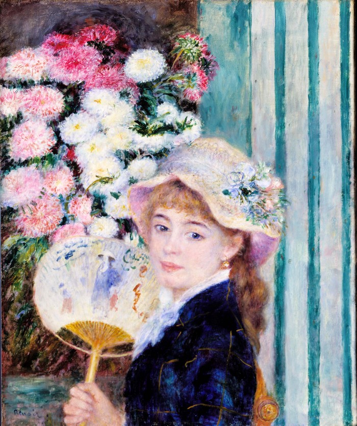Pierre-Auguste Renoir %22A Girl with a Fan,%22 c. 1879-80