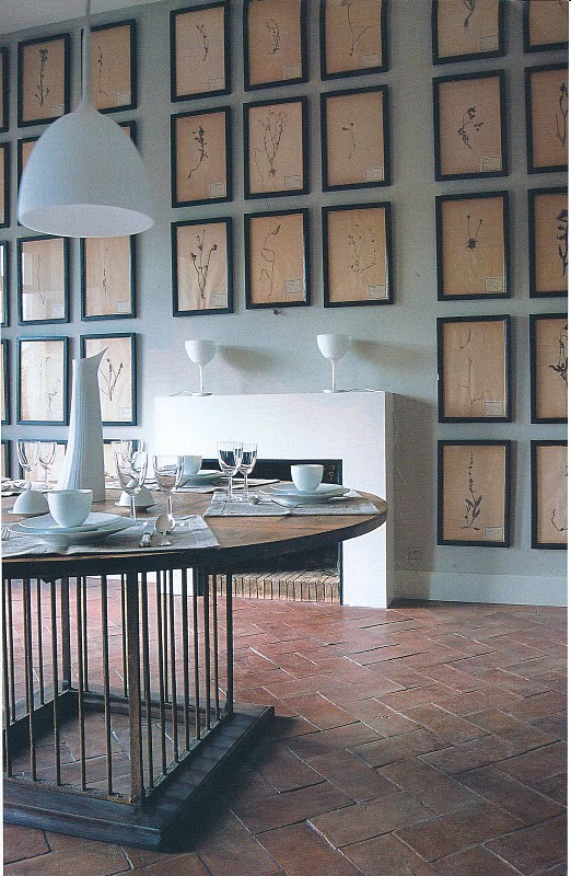 herbiers with black frames against blue