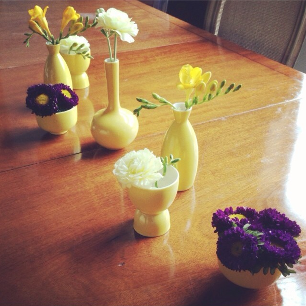 Jenny Komenda instagram sake set flowers